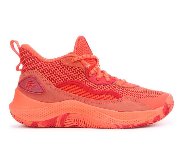 Boys' Under Armour Big Kid Curry 3Z 24 Basketball Shoes in Flame color