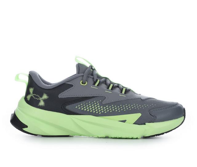 Boys' Under Armour Big Kid Scramjet 6 Running Shoes in Gray/Blk/Green color