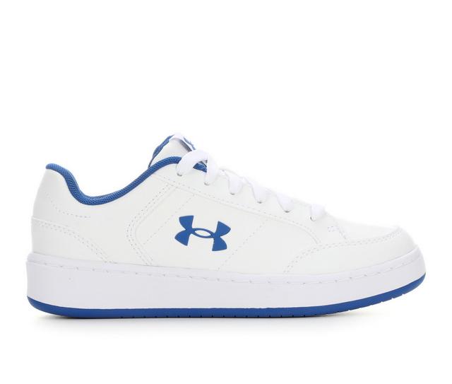 Kids' Under Armour Big Kid Official Leather Sneakers in Gray/Blue/Acdmy color