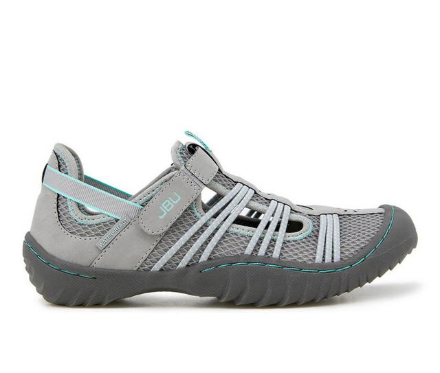 Women's JBU Josie Hiking Water Shoes in Grey/Pale Teal color