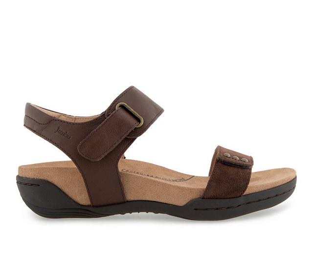 Women's Jambu Morgan Sandals in Dark Brown color