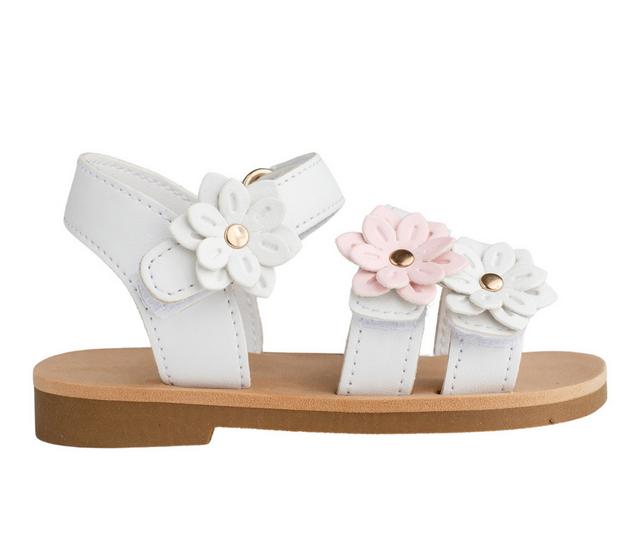 Girls' Baby Deer Infant & Toddler Crystal Crib Sandals in White color