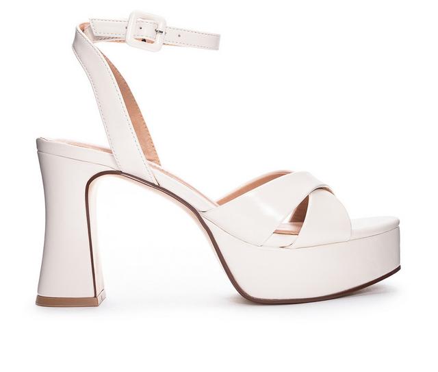 Women's Chinese Laundry Theena Platform Dress Sandals in Cream color