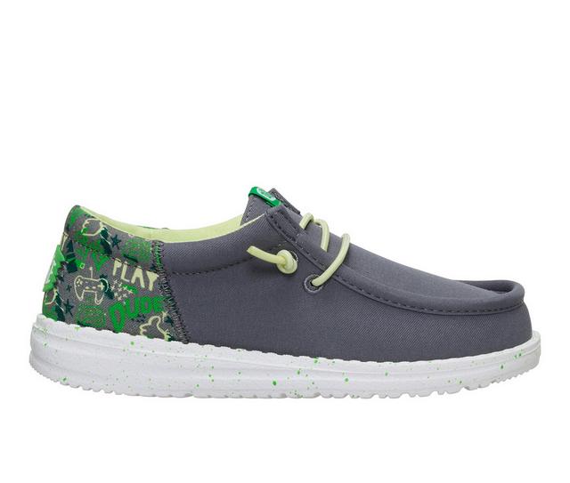Boys' HEYDUDE Little Kid & Big Kid Wally Funk Y Gaming Casual Shoes in Charcoal/Multi color