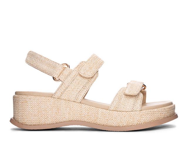 Women's Chinese Laundry Cyra Wedge Sandals in Cream color