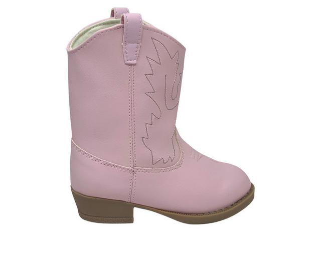 Kids' Baby Deer Infant & Toddler Miller Crib Western Boots in Pink color