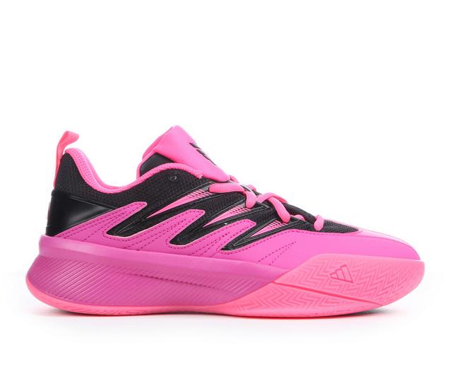 Boys' Adidas Big Kid Dame Certified 3 J Basketball Shoes in Pink/Black color