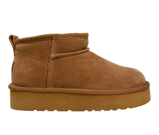 Women's Lamo Footwear Ellie Platform Winter Booties in Chestnut color