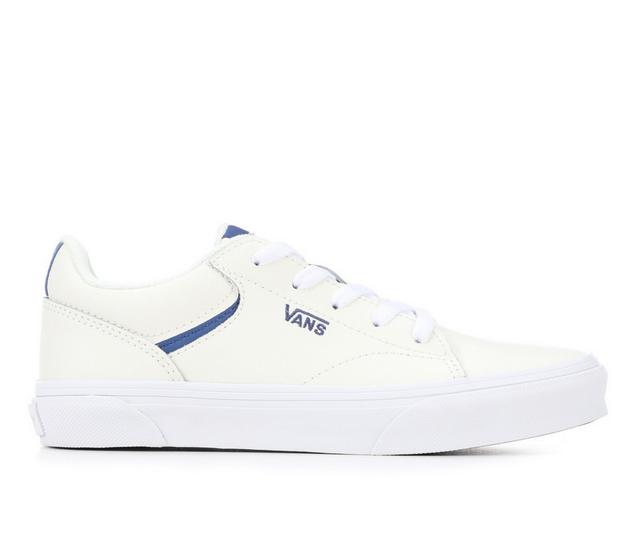 Vans Seldan Leather 10.5-7 Sneakers in White/Navy color