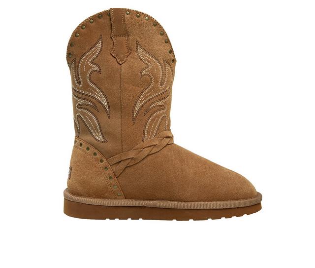 Women's Lamo Footwear Wrangler Winter Western Boots in Chestnut color