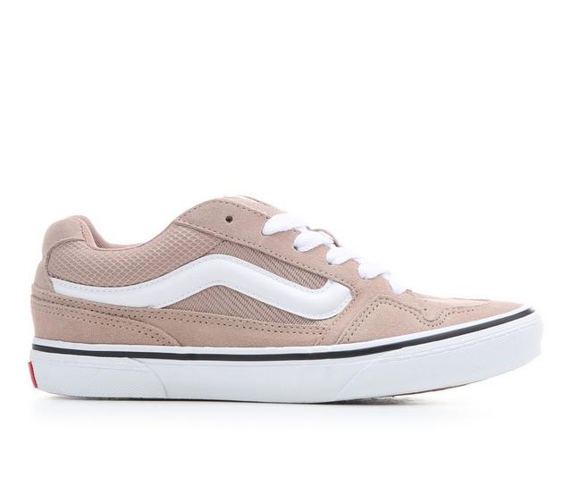Women's Vans Caldrone Skate Shoes in Deep Taupe color