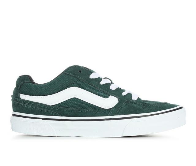 Women's Vans Caldrone Skate Shoes in Emerald/White color