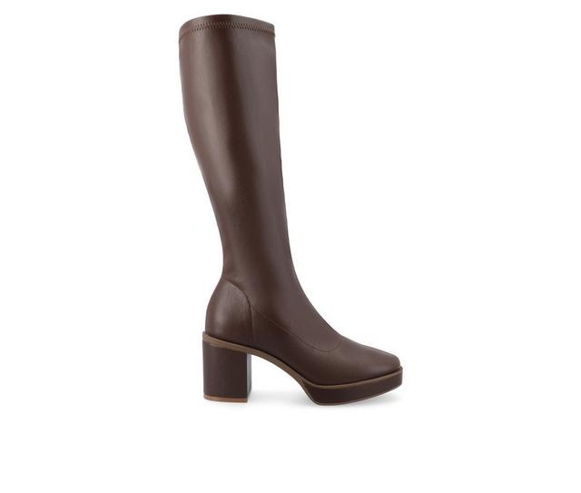 Women's Journee Collection Alondra Knee High Boots in Brown color