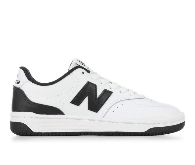 Boys' New Balance BB80 Grade School Sneakers in White/Black color