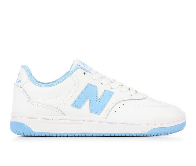 Girls' New Balance Big Kid BB80 Sneakers in White/Blue Haze color