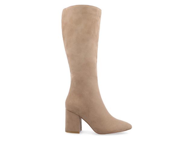 Women's Journee Collection Ameylia Knee High Boots in Beige color