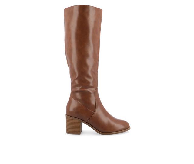 Women's Journee Collection Romilly Wide Width Extra Wide Calf Knee High Boots in Brown Wide color