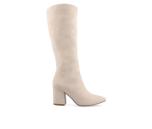 Women's Journee Collection Ameylia Wide Width Wide Calf Knee High Boots in Bone Wide color