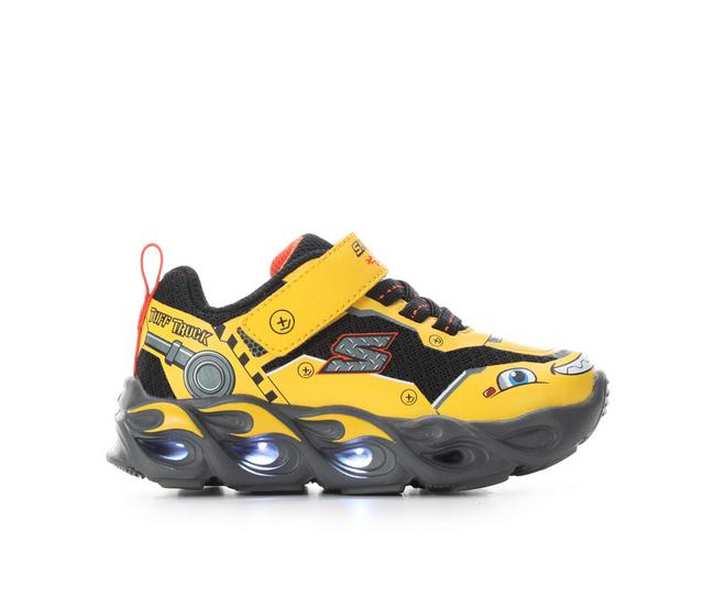 Boys' Skechers Toddler Thermo Flash Truck Light-Up Shoes in Yellow/Black color