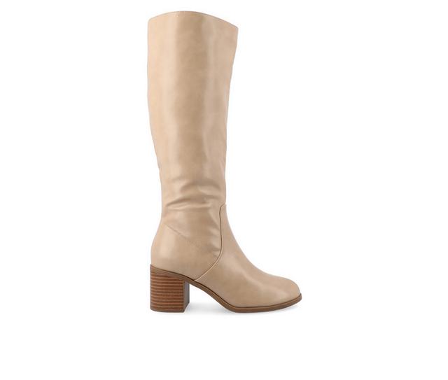 Women's Journee Collection Romilly Knee High Boots in Tan color