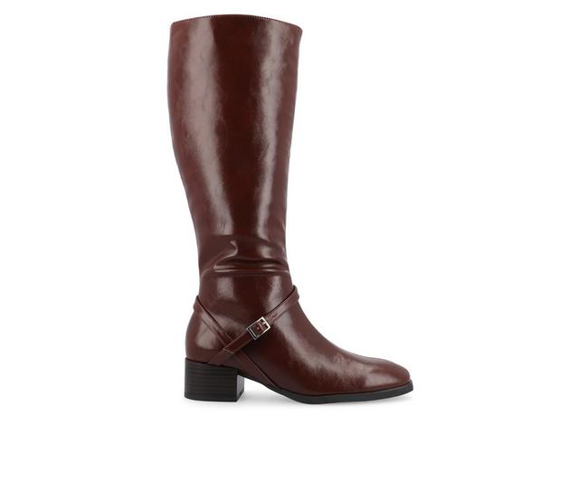 Women's Journee Collection Rhianah Knee High Boots in Brown color