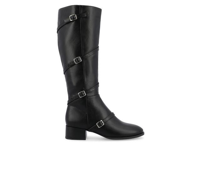 Women's Journee Collection Elettra Knee High Boots in Black color