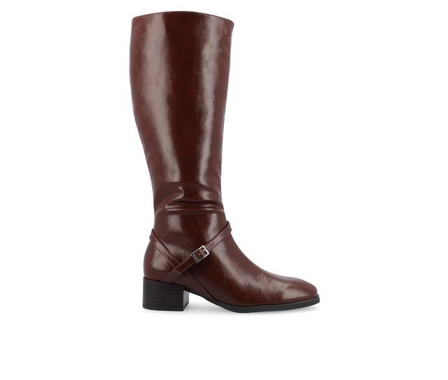 Women's Journee Collection Rhianah Wide Width Wide Calf Knee High Boots in Brown Wide color
