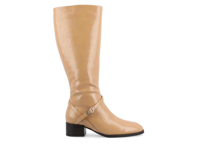 Women's Journee Collection Rhianah Wide Width Extra Wide Calf Knee High Boots in Tan Wide color