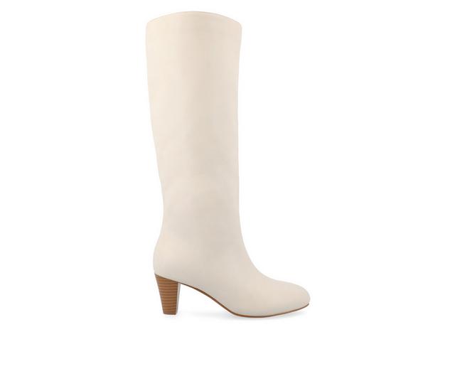 Women's Journee Collection Jovey Knee High Boots in Bone color