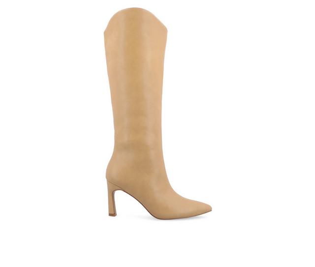 Women's Journee Collection Rehela Knee High Boots in Tan color