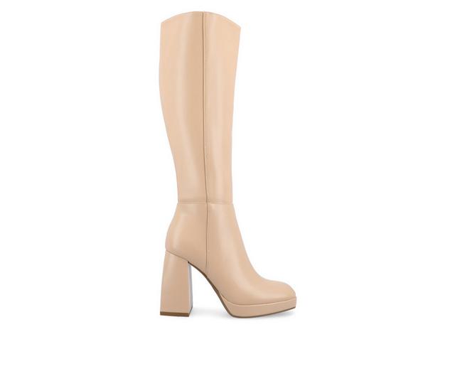 Women's Journee Collection Mylah Knee High Boots in Nude color