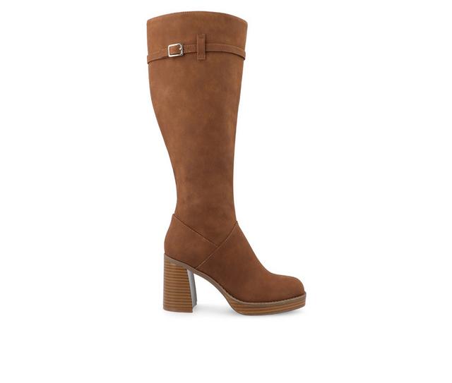 Women's Journee Collection Letice Wide Width Wide Calf Knee High Boots in Brown Wide color