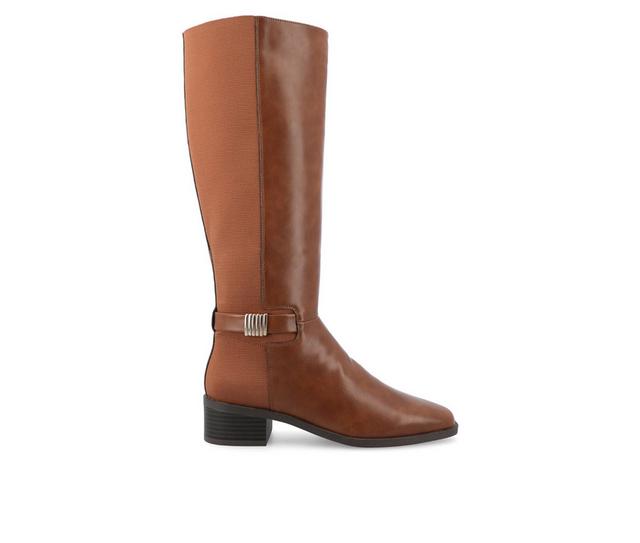 Women's Journee Collection Londyn Knee High Boots in Cognac color