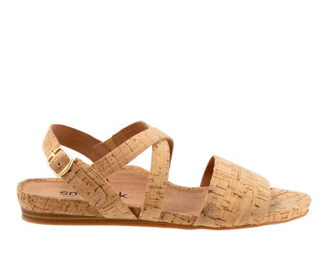 Women's Softwalk Cali Sandals in Natural Cork color
