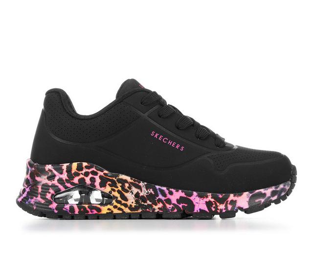 Girls' Skechers Street Street Uno Gen 1 Cheetah 11-7 Sneakers in Black/Multi color