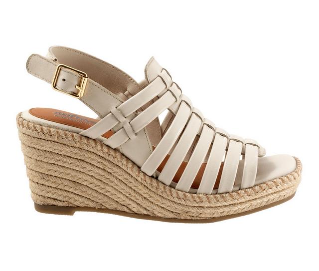 Women's Softwalk Havana Espadrille Wedge Sandals in Ivory color