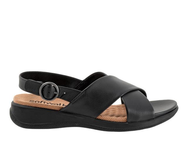 Women's Softwalk Tillman Sling Sandals in Black color
