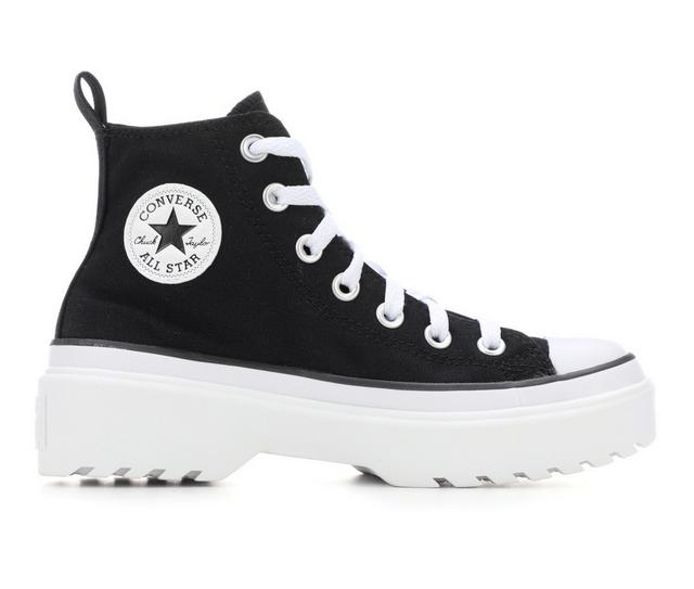 Girls' Converse Chuck Taylor AllStar LugLift PS Sneakers in Black/White color