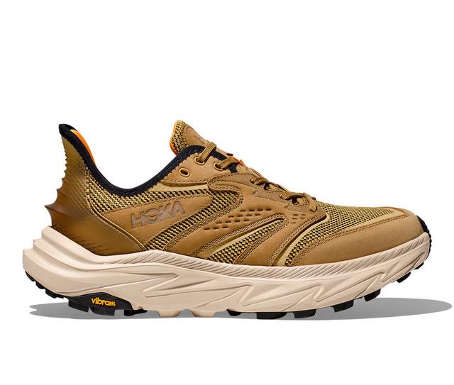 Men's Hoka One One Anacapa 2 Freedom Trail Running Shoes in Wheat/Oak color