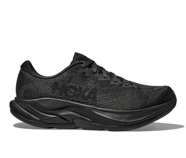 Men's Hoka Rincon 4 Running Shoes in Black/Black color