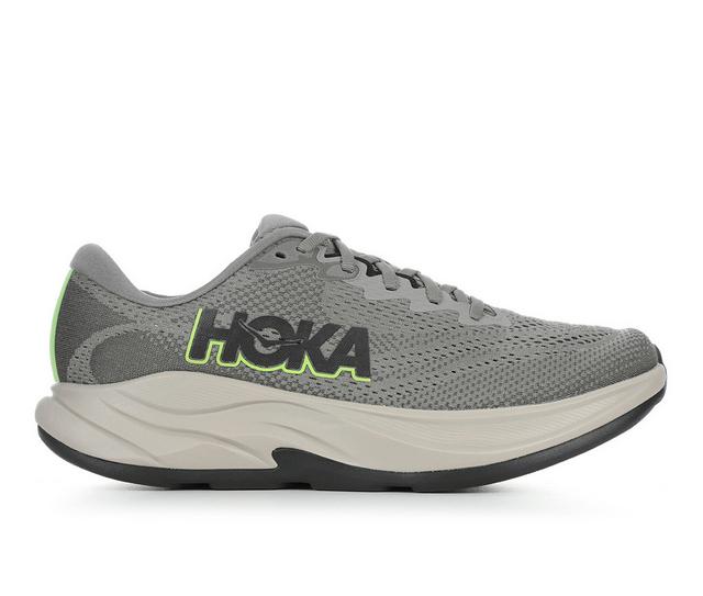 Men's Hoka Rincon 4 Running Shoes in Grey Gravel color