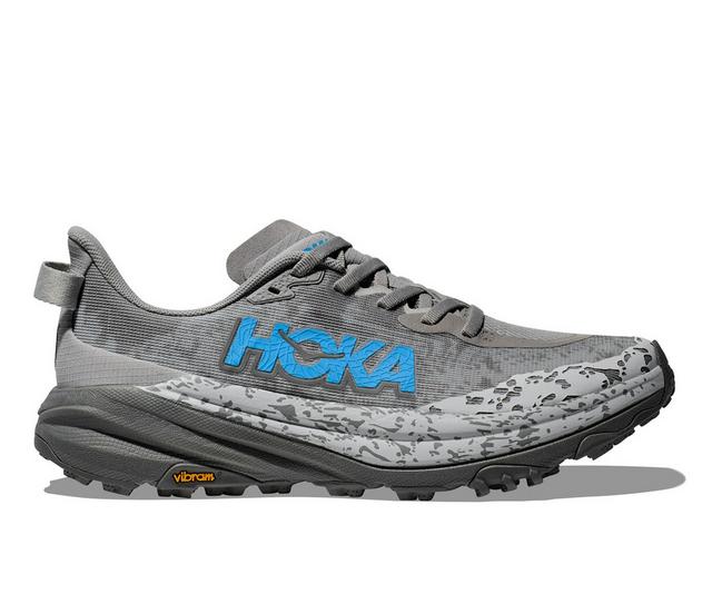 Women's Hoka One One Speedgoat 6 Trail Running Shoes in Grey/Asteroid color