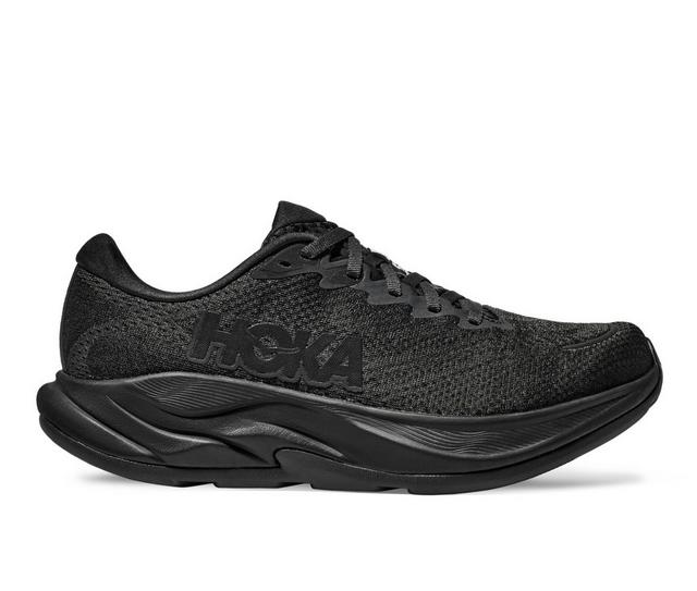 Women's Hoka Rincon 4 Running Shoes in Black/Black color