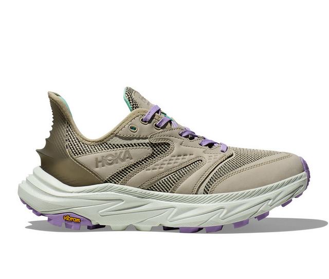 Women's Hoka Anacapa 2 Freedom Trail Running Shoes in Sesame/Glaucous color