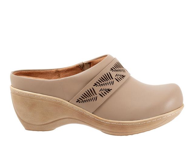 Women's Softwalk Melita Clogs in Taupe color