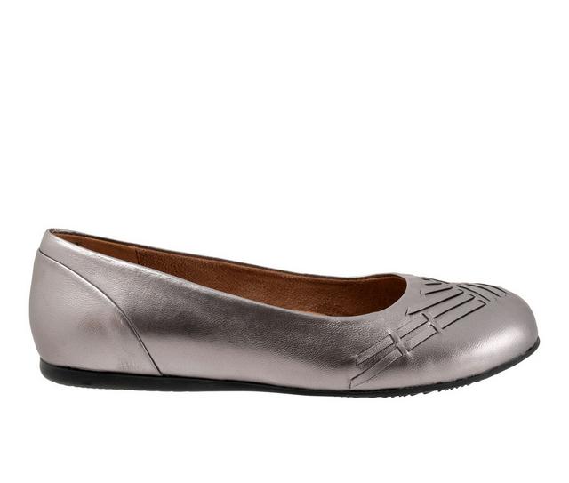 Women's Softwalk Sonoma Weave Flats in Pewter color