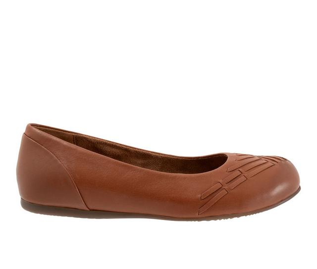 Women's Softwalk Sonoma Weave Flats in Luggage color