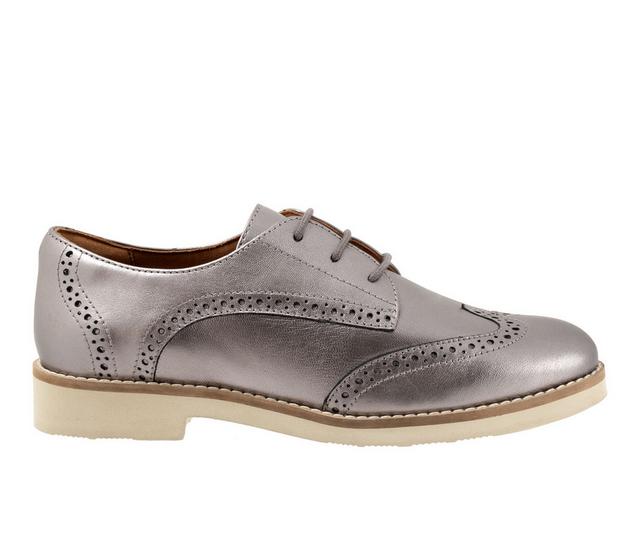 Women's Softwalk Willet Oxfords in Pewter color