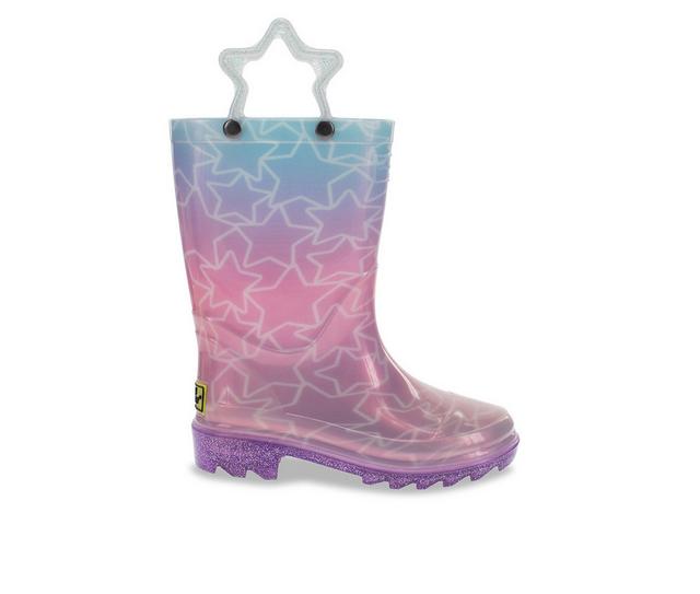 Girls' Western Chief Toddler Glitter Star Lighted Rain Boots in Multi color