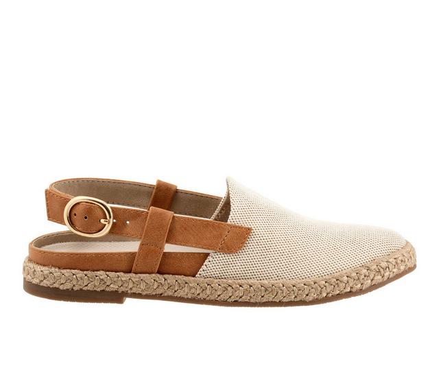 Women's Trotters Paisley Espadrille Slingback Loafers in Natural color